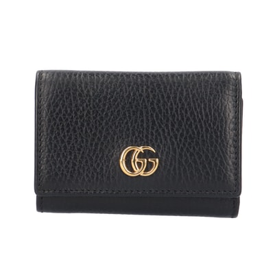 グッチ プチマーモントGG 三つ折り財布 レザー 735829 レディース GUCCI 中古