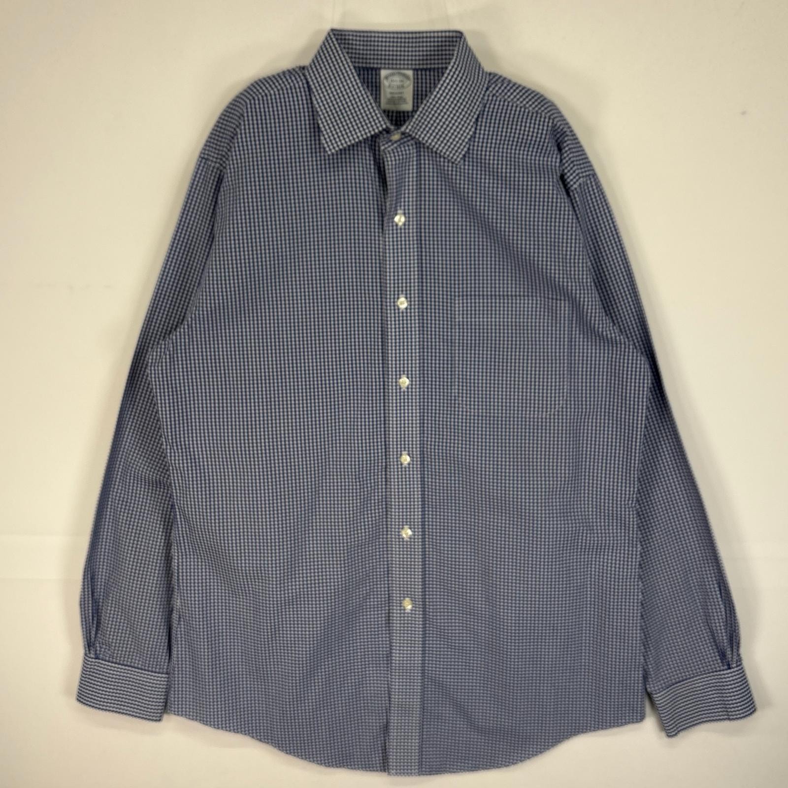 古着 ブルックスブラザーズ Brooks Brothers 長袖シャツ 胸ポケ REGENT カラーステイ 55161 ブルー チェック メンズ