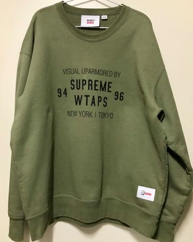 Supreme / WTAPS Crewneck "Light Olive"