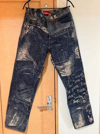 Supreme Archive Denim Jacquard Regular Jean "Blue"