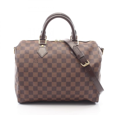 ルイ・ヴィトン LOUIS VUITTON スピーディ バンドリエール30 ダミエエベヌ 2WAY ハンドバッグ バッグ PVCコーティングキャンバス レザー レディース ブラウン系 N41183 【中古】