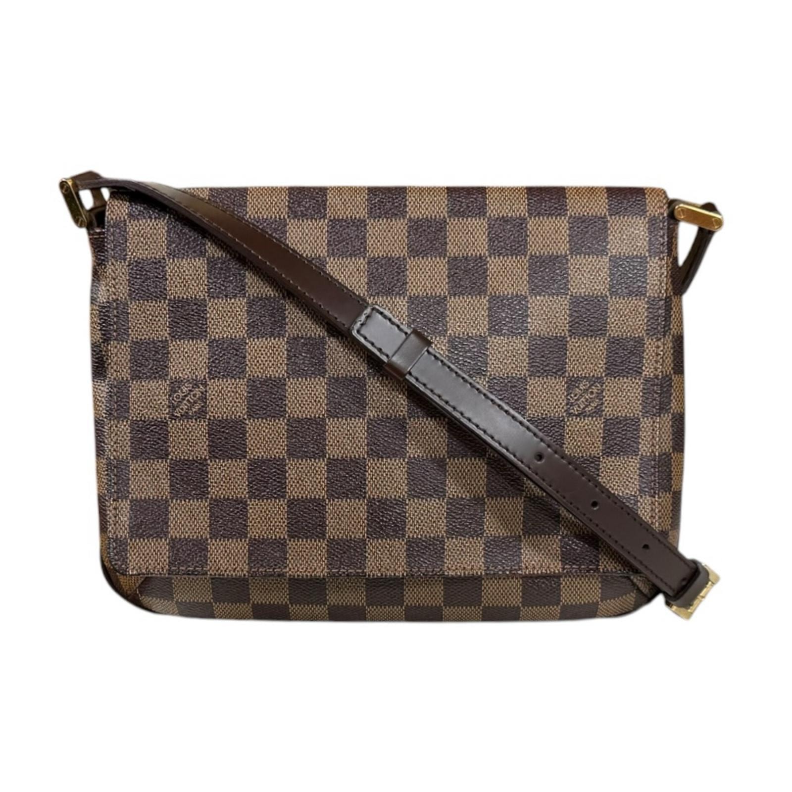 ルイヴィトン ミュゼットタンゴ ロング ダミエ ショルダーバッグ ダミエキャンバス N51301 ブラウン レディース LOUIS VUITTON  中古