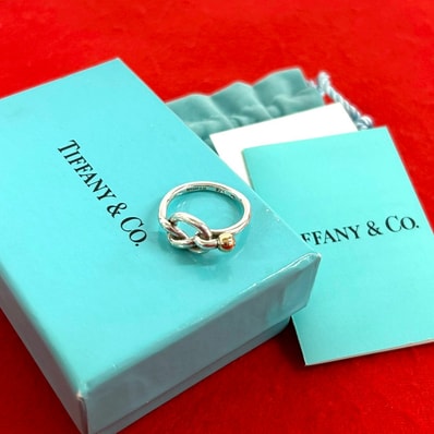 TIFFANY&Co. ティファニー ラブノット リング シルバー925 K18イエローゴールド リング・指輪 9号 シルバー
38643
