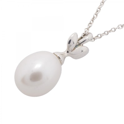 ★SALE【6jfb0602-k】ティファニー ネックレス オリーブリーフ シルバー925 パール【中古】レディース