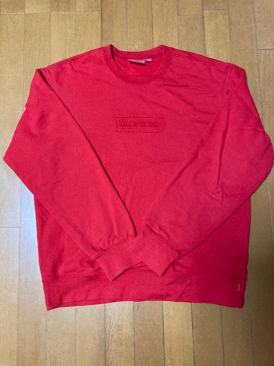 Supreme Cutout Logo Crewneck "Red"