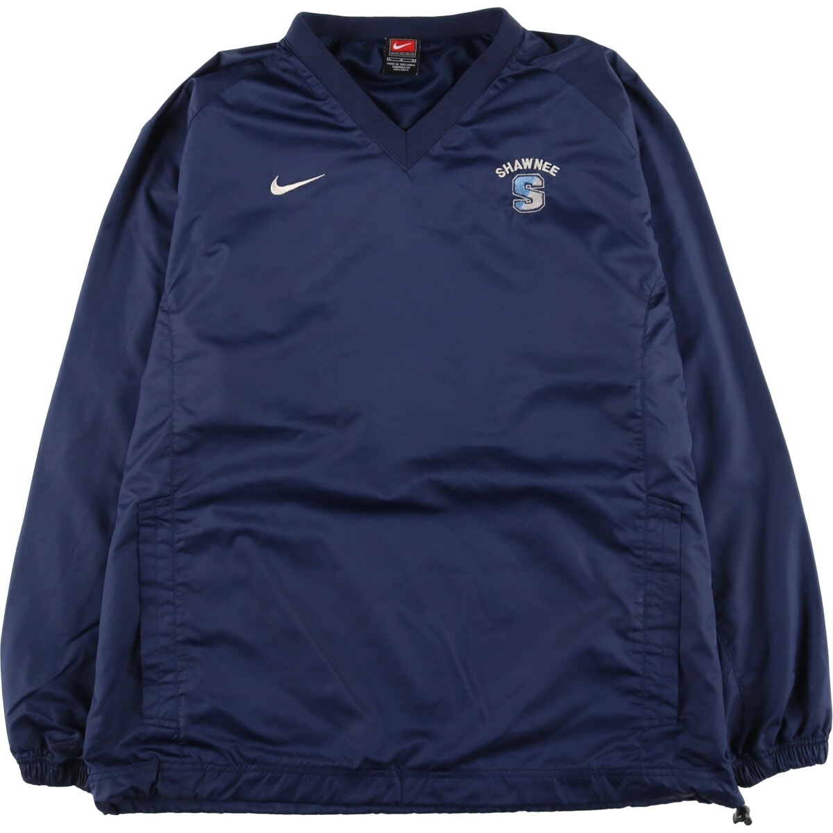 古着 00年代 ナイキ NIKE TEAM カレッジ Vネック ウォームアッププルオーバー メンズL相当/eaa544552