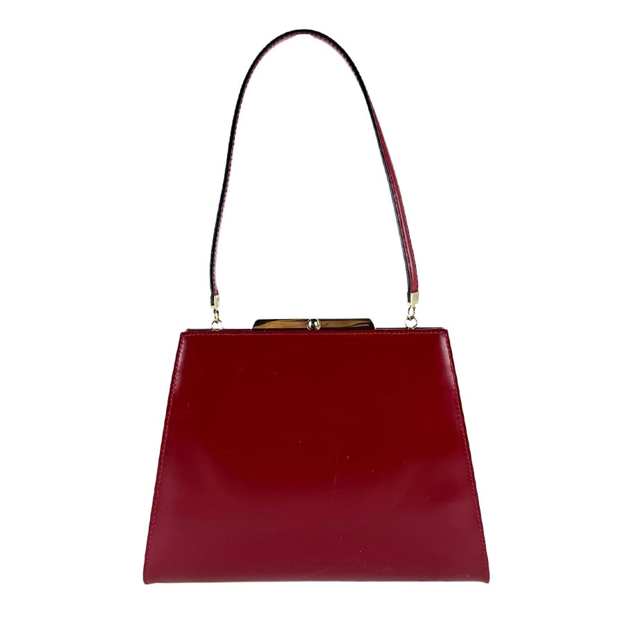 C (やや傷や汚れあり)】ロエベ LOEWE ハンドバッグ レザー レッド