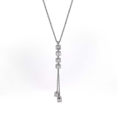 Dior ディオール サイコロ ラリアット ネックレス
ダイス キューブ ペンダント メタル ラインストーン シルバー レディース
【中古】