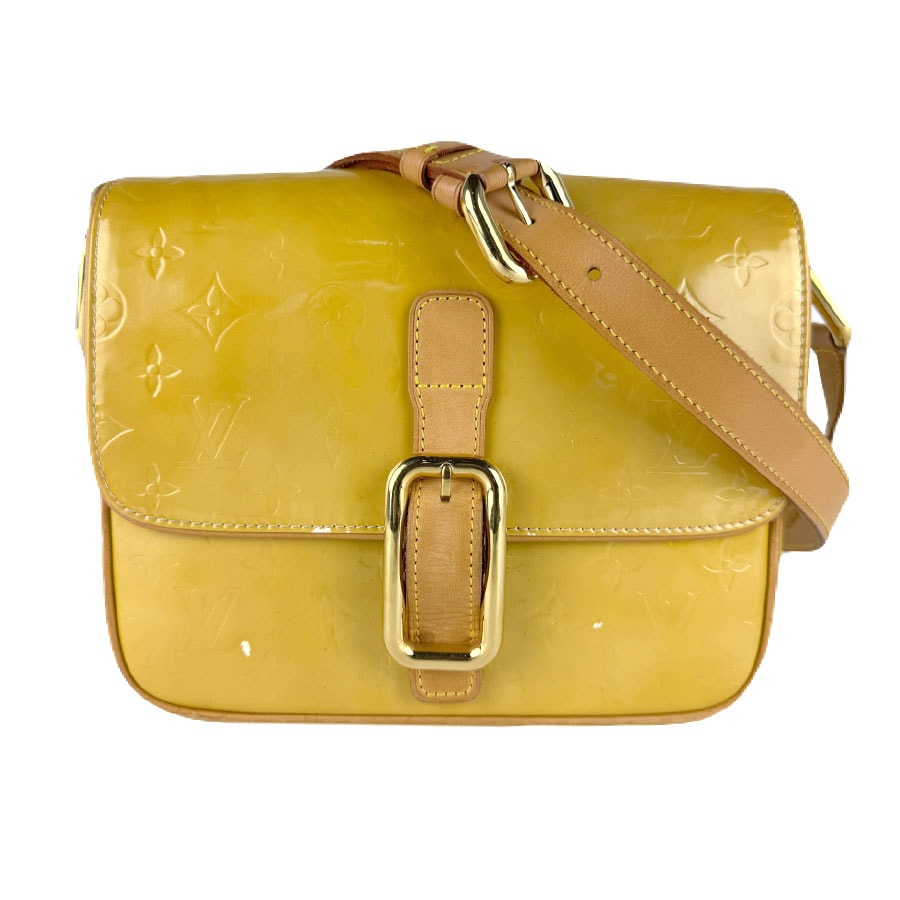 ルイ ヴィトン LOUIS VUITTON ショルダーバッグ モノグラム ヴェルニ クリスティGM モノグラムヴェルニ イエロー レディース M91147【中古】 z8504