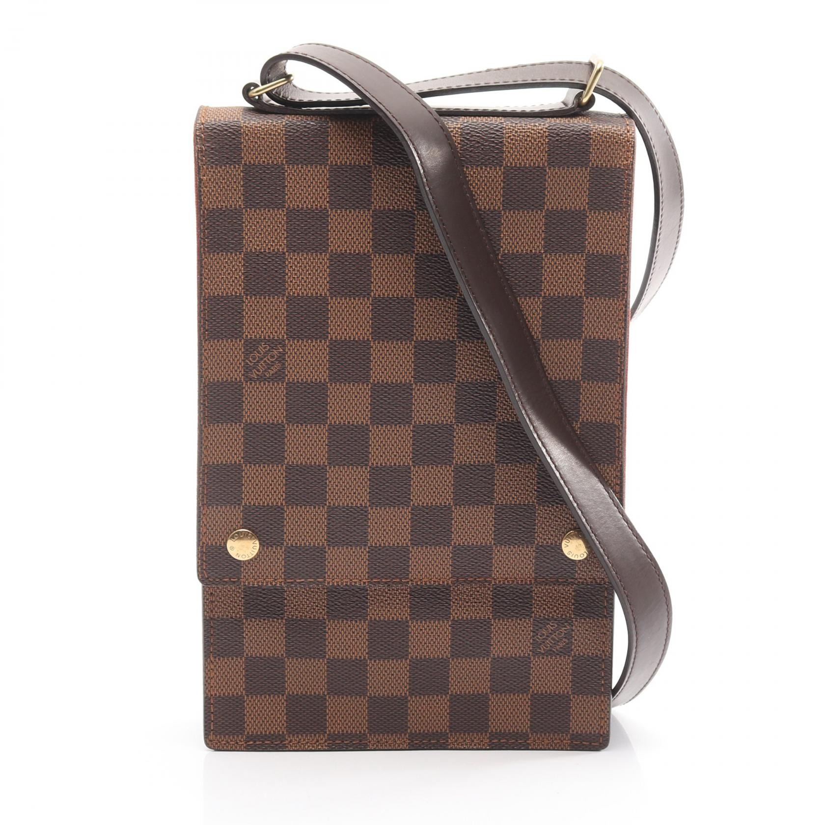 ルイ・ヴィトン LOUIS VUITTON ポートベロー ショルダーバッグ バッグ PVCコーティングキャンバス レザー ダミエ エベヌ レディース ブラウン系 N45271 【中古】