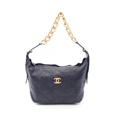 シャネル CHANEL マトラッセ ショルダーバッグ バッグ レザー レディース ネイビー系 AS2910 【中古】