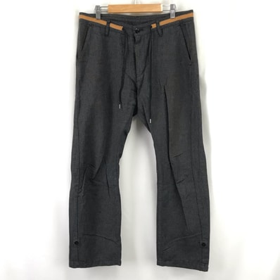 JOURNAL STANDARD【ジャーナルスタンダード】 パンツ【メンズL/股下77cm/グレー系/gray】牛革ベルト付き/ズボン/ボトムス/Trouser◆BJ050-c