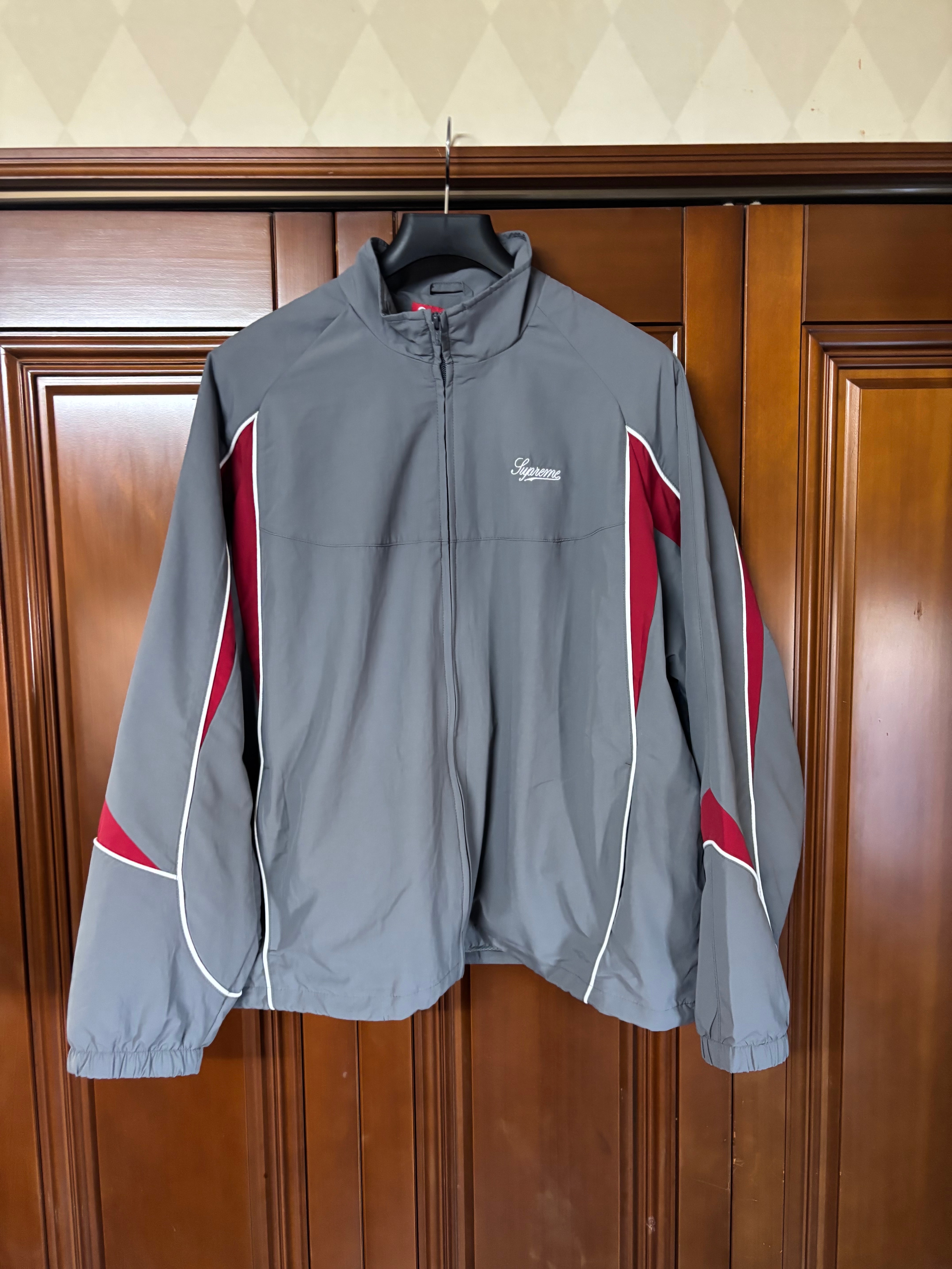 Supreme Contrast Piping Track Jacket "Grey"