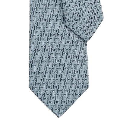 【渋谷並木橋店】HERMES エルメス ネクタイ Hジャンボ グレー/アントラシト/グリクレール シルク100% H336287T 17 新品