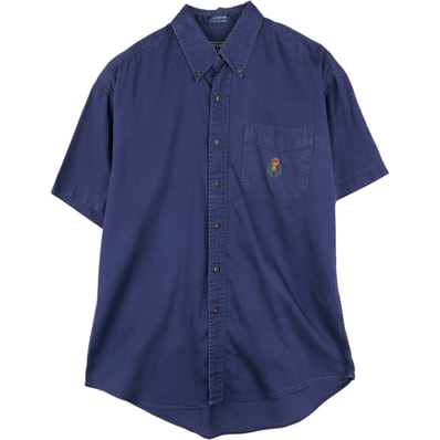 古着 ラルフローレン Ralph Lauren CHAPS チャップス 半袖 ボタンダウンシャツ メンズL相当/eaa655841