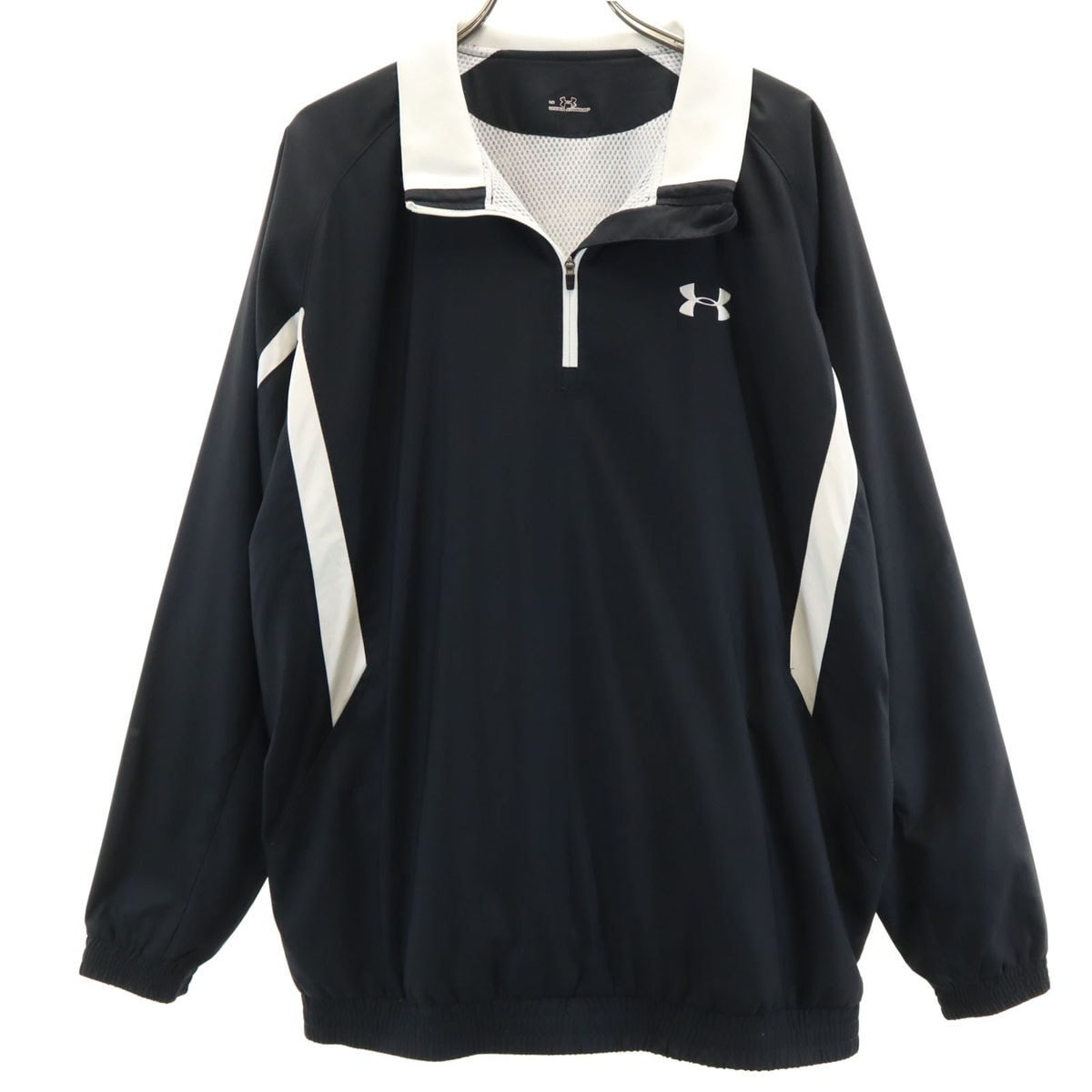 UNDER ARMOUR アンダーアーマー トレーニング ハーフジップ ウインドブレーカー LG ブラック プルオーバー 裏メッシュ