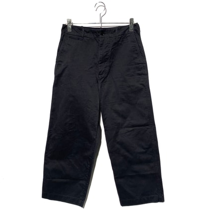 AURALEE 20AW WASHED FINX CHINO WIDE PANTS Black