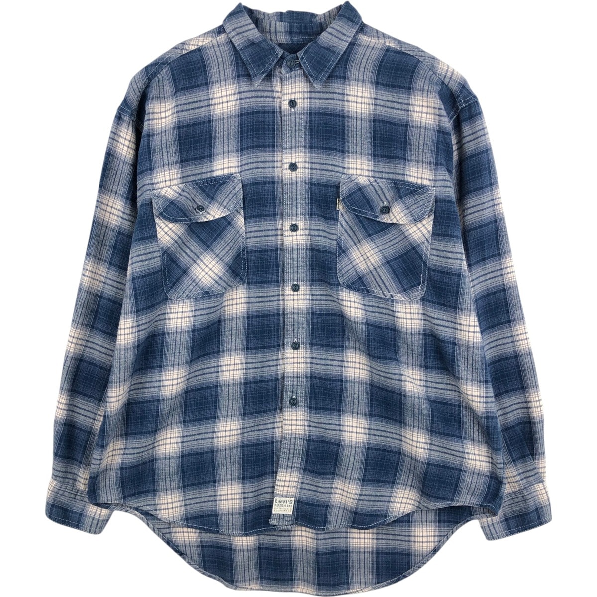 古着 リーバイス Levi's オンブレチェック 長袖 フランネルチェックシャツ メンズXL相当/eaa675639