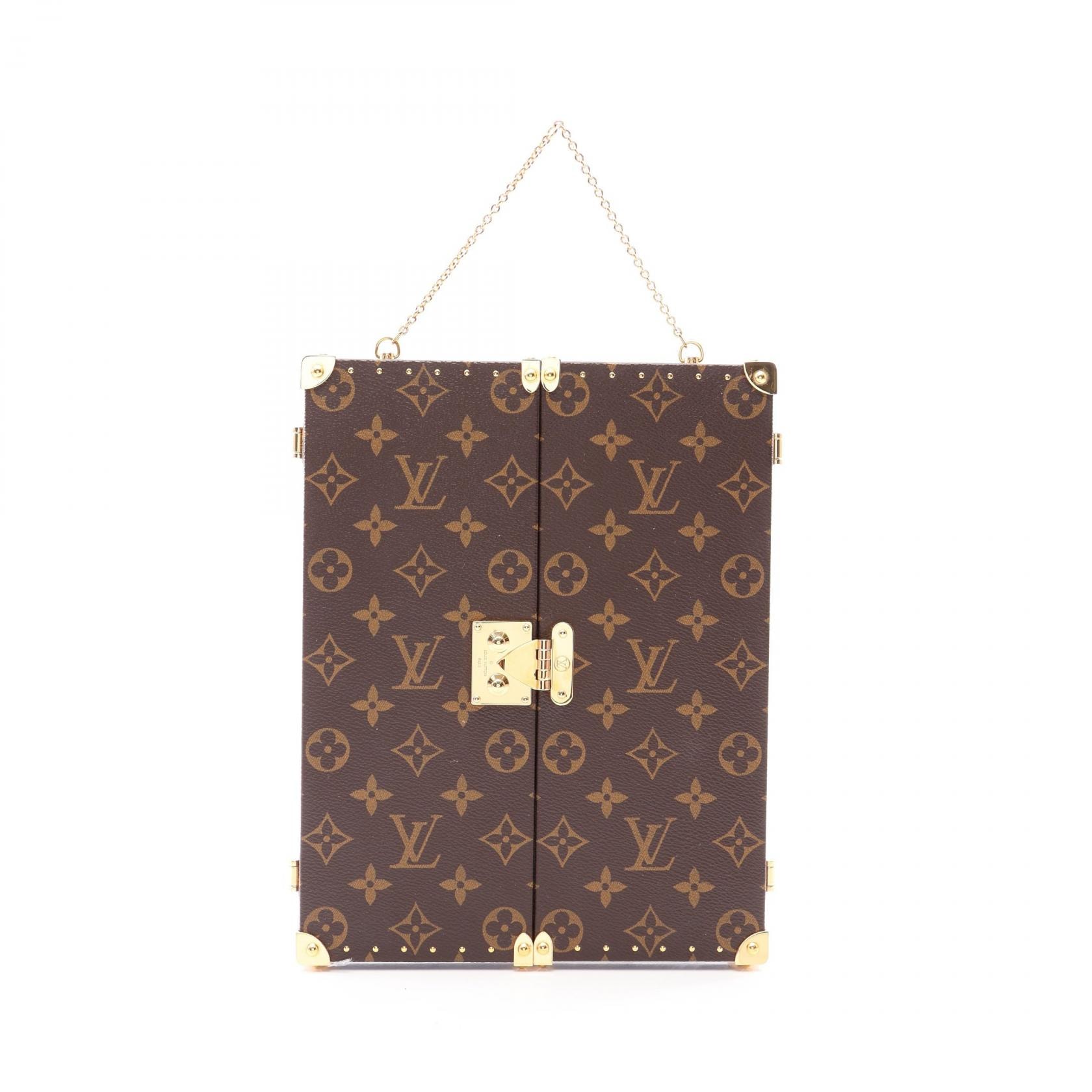 ルイ・ヴィトン LOUIS VUITTON ホーム ミラー トランク モノグラム アクセサリー PVC / ガラス レディース ブラウン系 / クリア系 【中古】