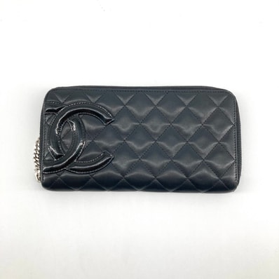CHANEL(シャネル) カンボンライン A50078 長財布 ブラック