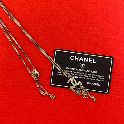 CHANEL シャネル ココマーク GP ラインストーン フェイクパール ネックレス ゴールド
79634