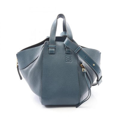 ロエベ LOEWE HAMMOCK SMALL ハンモック スモール 2WAY ハンドバッグ バッグ レザー レディース ブルー系 【中古】