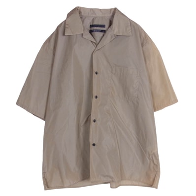 SOPHNET. ソフネット 半袖シャツ SOPH-230040 LIMONTA NYLON S/S OPEN COLLAR BAGGY SHIRT リモンタ ナイロン オープンカラー バギー シャツ ライトブラウン系 L【中古】