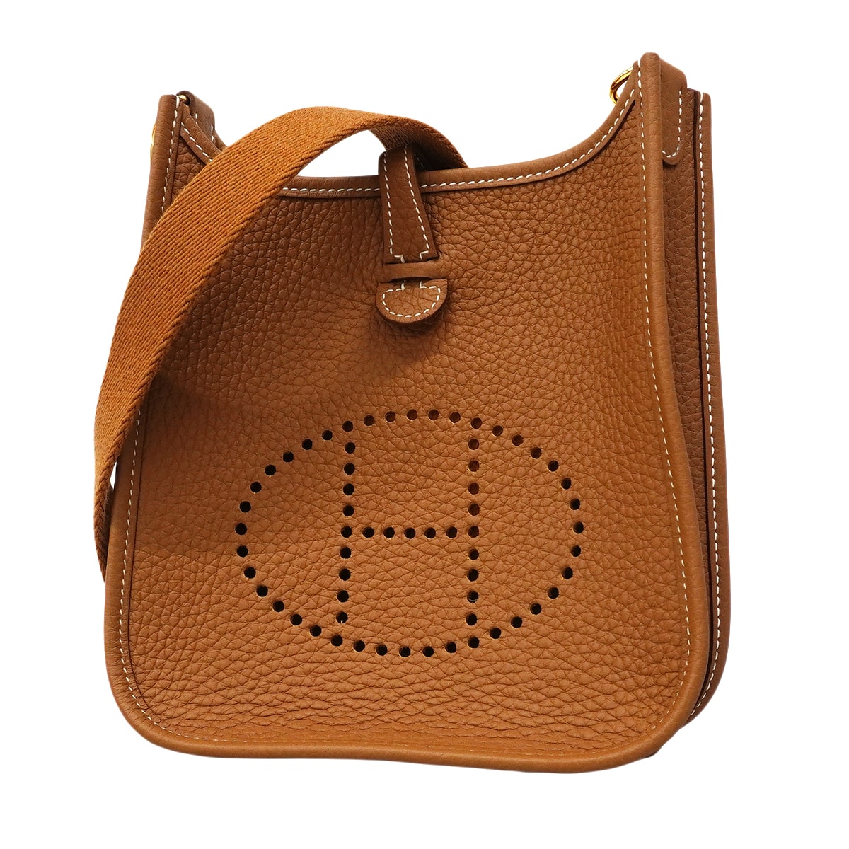 ★最終価格★SALE【6fa1908】エルメス ショルダーバッグ エヴリンTPM トリヨンクレマンス ゴールド ゴールド金具 W刻印【中古】レディース