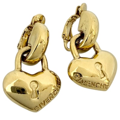 ジバンシィ レディース クリップ イヤリング ヴィンテージ ハート キー
