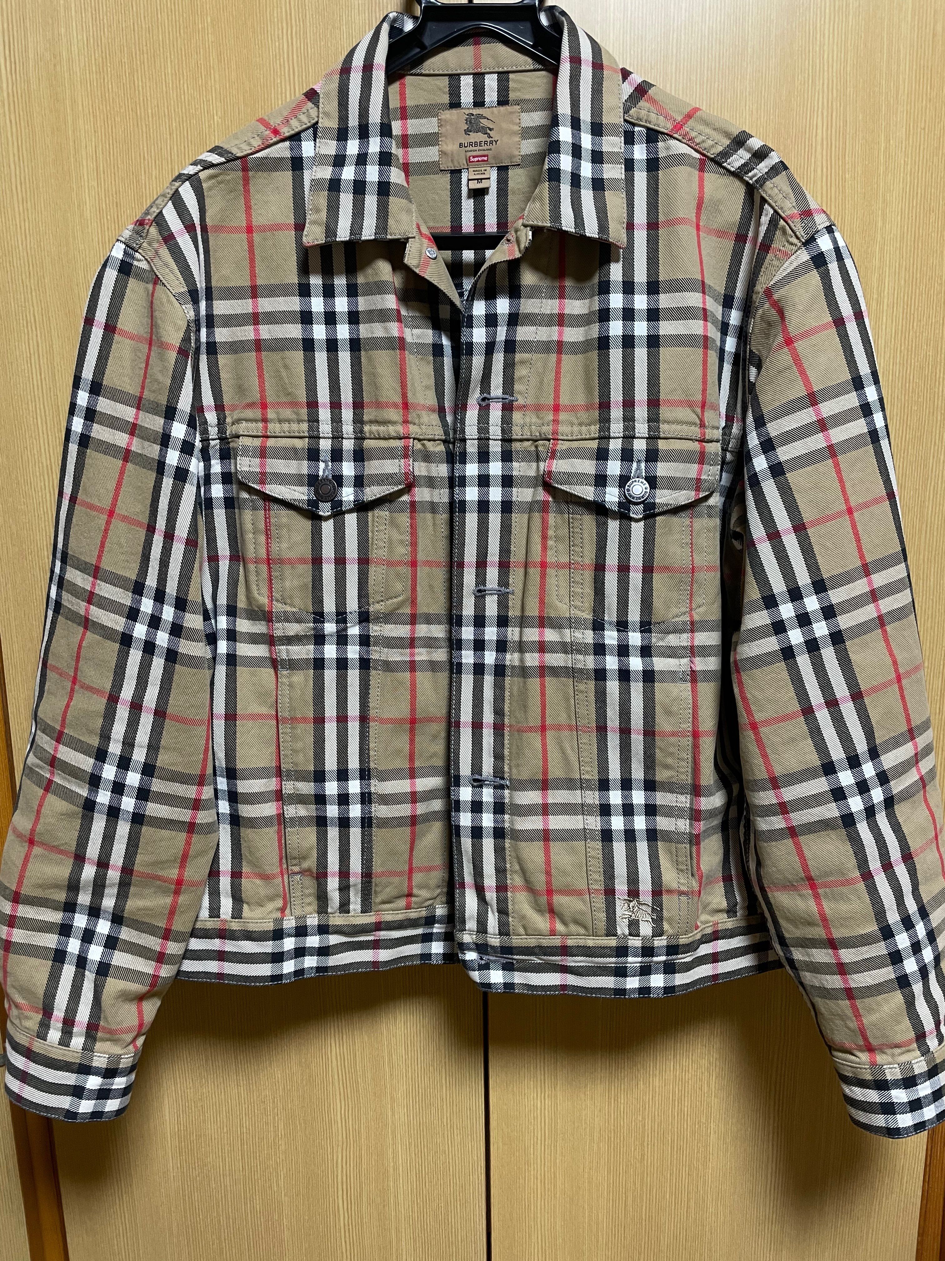 Supreme / Burberry Denim Trucker Jacket "Beige"
