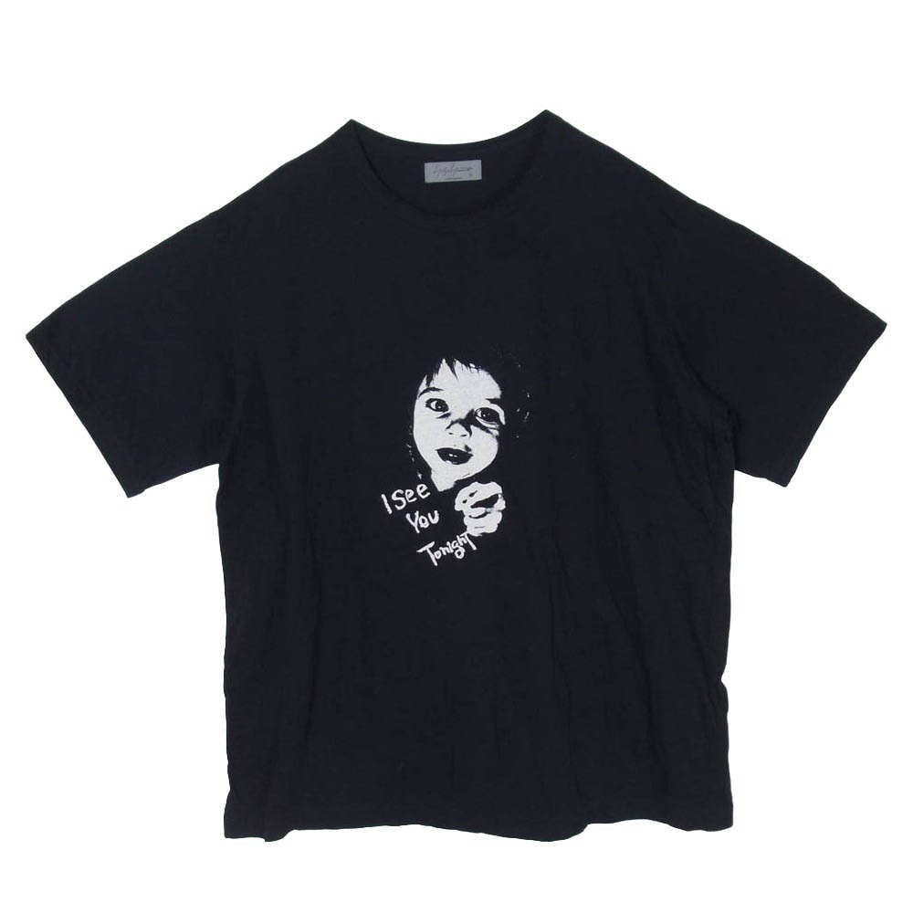 Yohji Yamamoto POUR HOMME ヨウジヤマモトプールオム 21aw HX-T91-077 半袖 PT プリント カットソー Tシャツ ブラック系 3【中古】