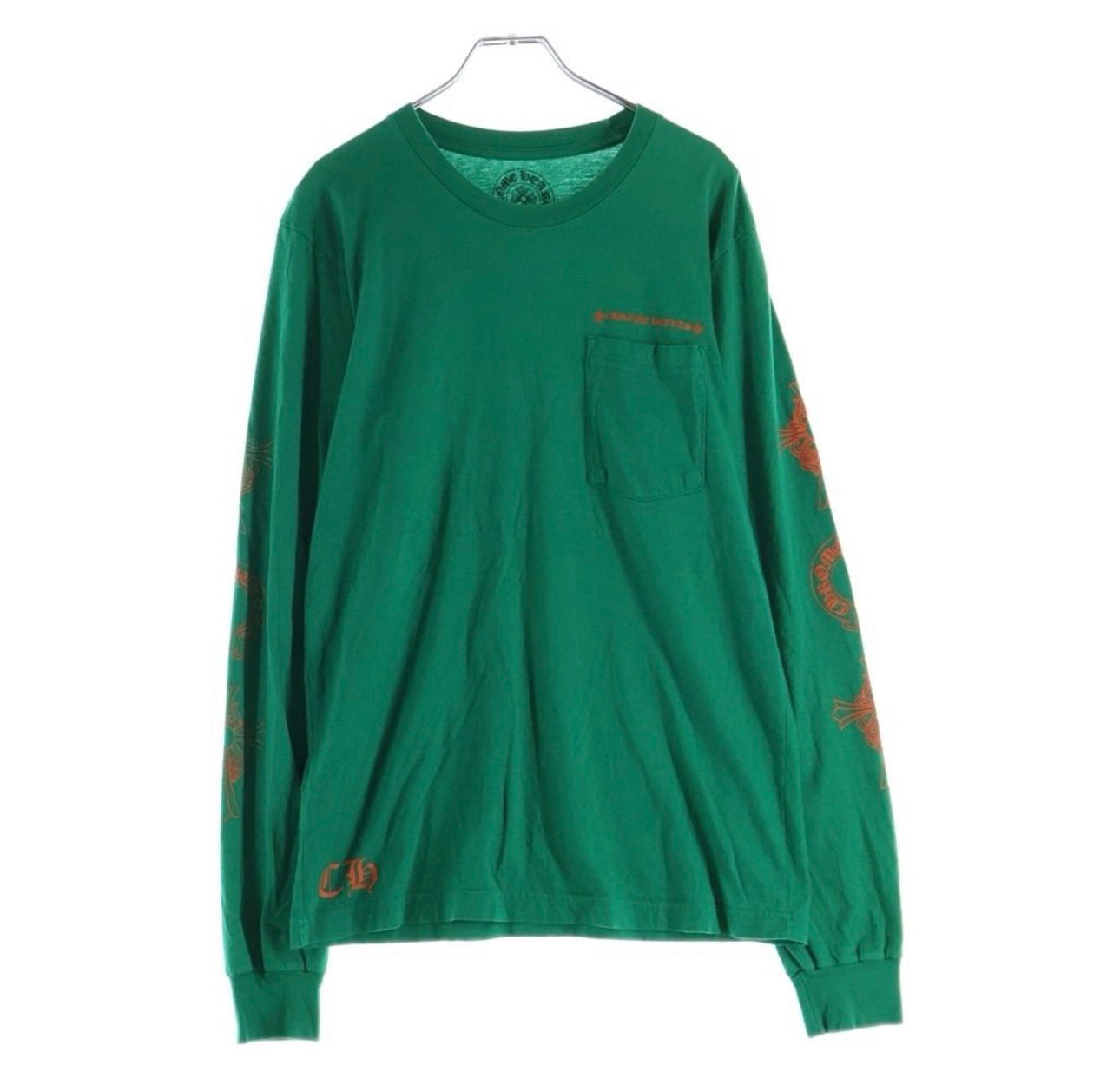 Chrome Hearts Horseshoe L/S T-Shirt "Green/Orange"