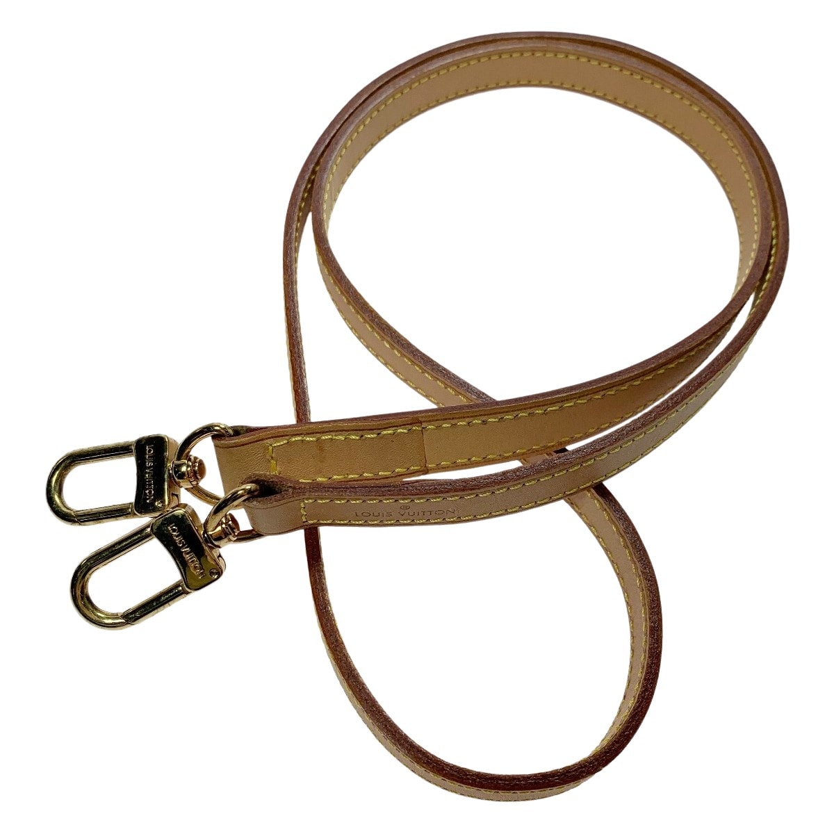☆☆LOUIS VUITTON ルイヴィトン ヌメ革 レザー ベージュ 110cm ショルダーストラップ バッグ用アクセサリー ゴールド金具