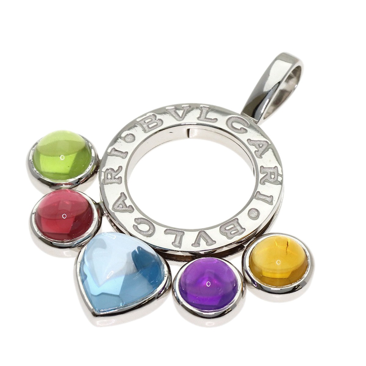 BVLGARI ブルガリ アレグラ マルチストーン ペンダントトップ K18WG レディース [中古]