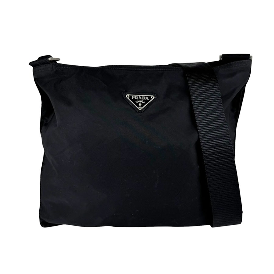 プラダ PRADA ショルダーバッグ ナイロン ブラック ユニセックス【中古】 z11073