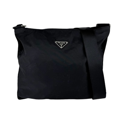 プラダ PRADA ショルダーバッグ ナイロン ブラック ユニセックス【中古】 z11073