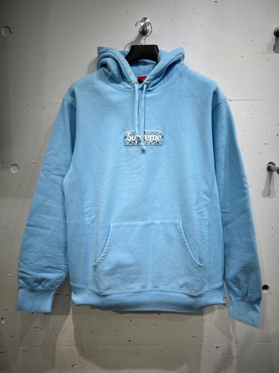 Supreme Bandana Box Logo Hooded Sweatshirt "Blue"