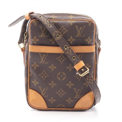 ルイ・ヴィトン LOUIS VUITTON ダヌーブ ショルダーバッグ バッグ PVCコーティングキャンバス レザー モノグラム レディース ブラウン系 M45266 【中古】