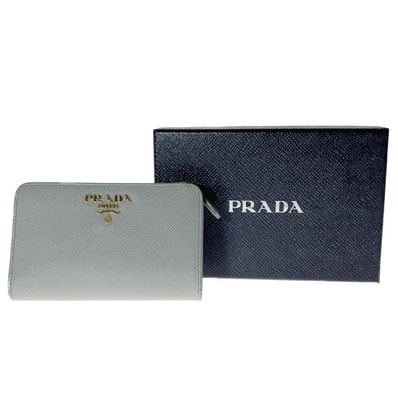 PRADA プラダ 二つ折り財布 レディース 1ML225 グレー