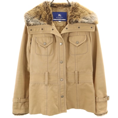 BURBERRY LONDON BLUE LABEL バーバリー ロンドン ブルーレーベル コーデュロイ 中綿ジャケット 38 ベージュ 三陽商会
