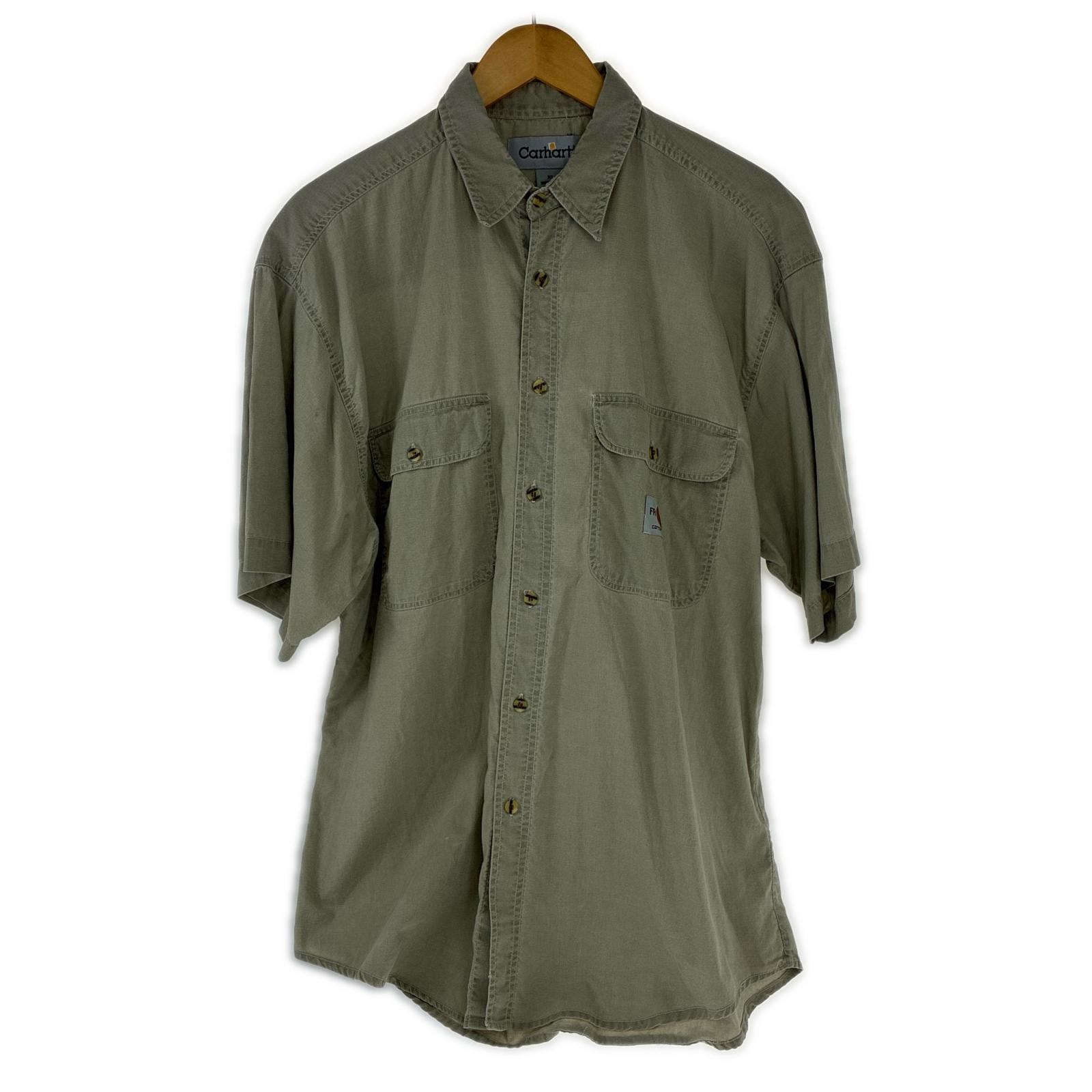 Carhartt カーハート シャツ 半袖ワークシャツ SIZE XL FRロゴ バングラデシュ製 ベージュ