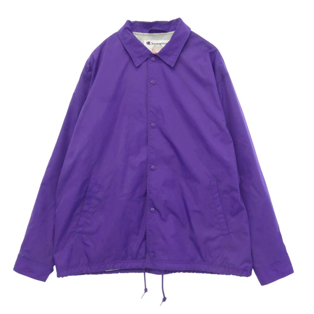 Supreme シュプリーム 24SS × Champion チャンピオン Coaches Jacket バックロゴ ナイロン コーチ ジャケット パープル系 XL【中古】