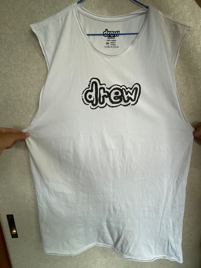 drew house drew sleeveless tee "White"