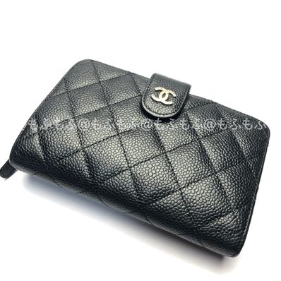 シャネル マトラッセ キャビアスキン ミディアム ミニウォレット 二つ折り財布