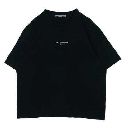 Stella McCartney ステラマッカートニー 2001. フロントプリント 半袖 Tシャツ ポルトガル製 ブラック系 48【中古】