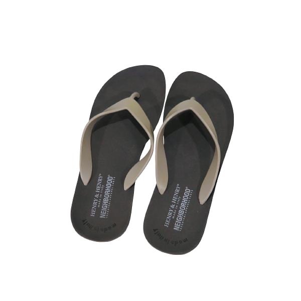 美品 NEIGHBORHOOD ネイバーフッド HENRY&HENRY/R-SANDAL ヘンリーアンドヘンリー ラバー サンダル グレー ビーチサンダル サイズ41/42