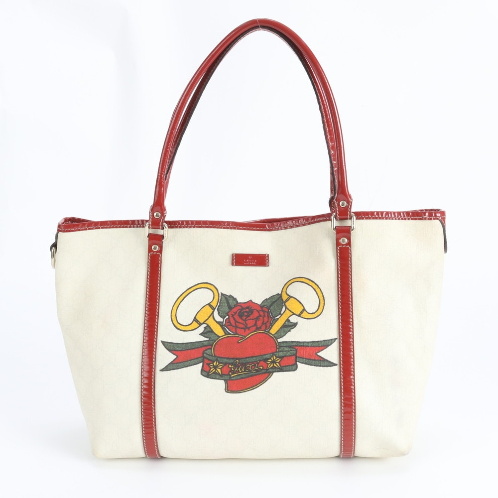 グッチ GGスプリームタトゥー ハート 197953 トート バッグ