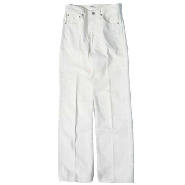 AURALEE オーラリー 日本製 HARD TWIST DENIM 5P PANTS ハードツイストデニム5ポケットパンツ A00P02DM8 25 IVORY ジップフライ ジーンズ ボトムス g28235