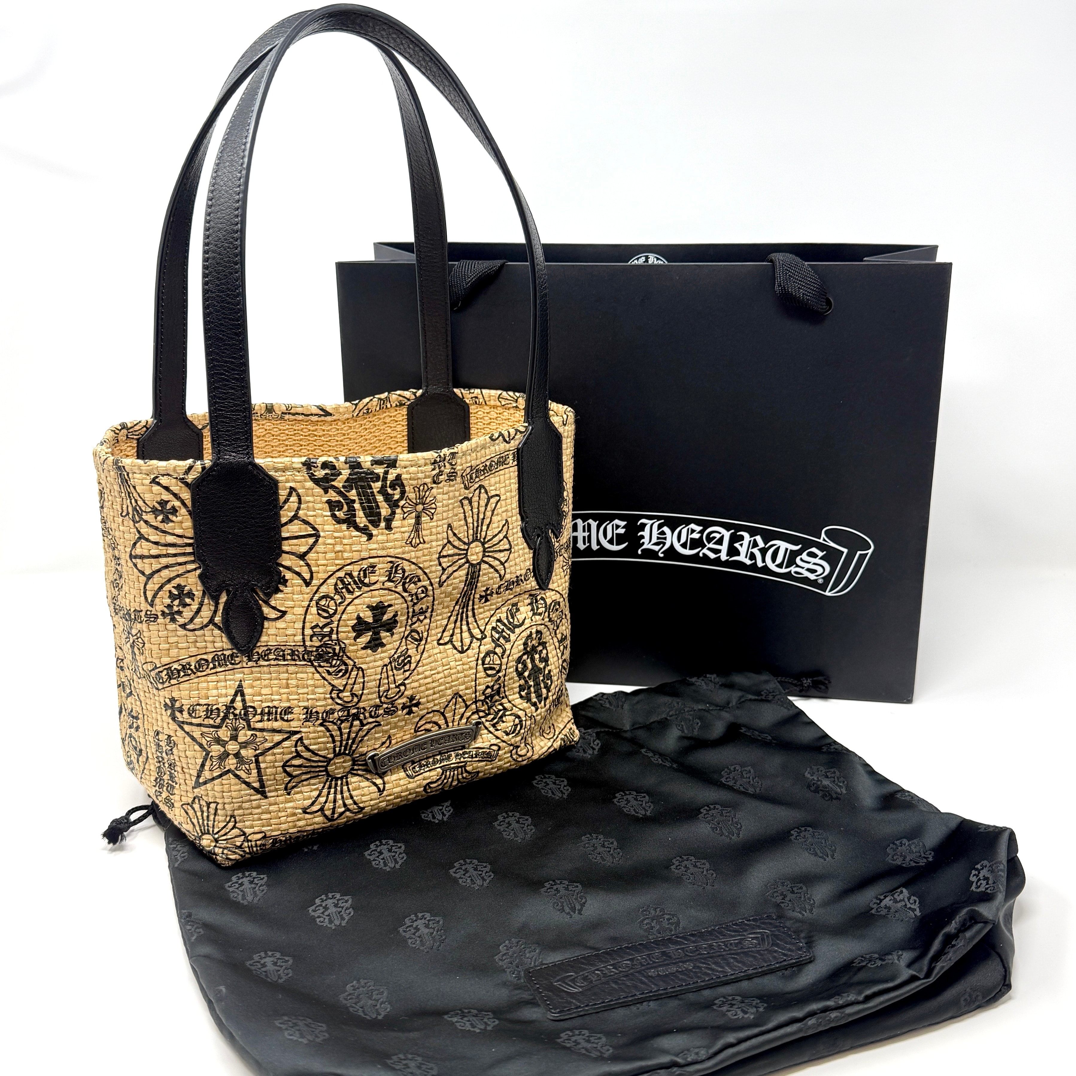 Chrome Hearts Monogram Print Small Beach Bag "Beige"