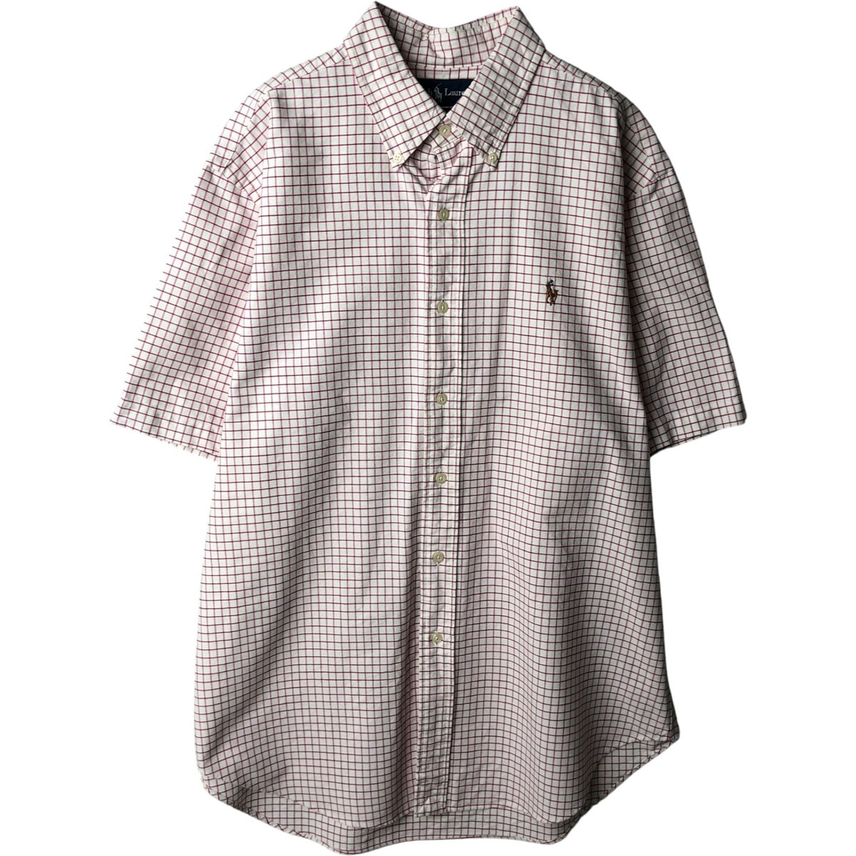 古着 ラルフローレン Ralph Lauren POLO RALPH LAUREN CLASSIC FIT ギンガムチェック 半袖 ボタンダウン チェックシャツ メンズL相当/eaa637734